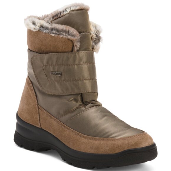 NEW IMAC Suede Winter Booties With Tex Membrane IN taupe for women 1225 5m3 - Picture 5 of 8